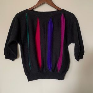 Vintage 80s colour block sweater